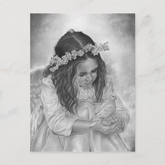 エンジェルガール鳩恵み葉書 シーズンポストカード (正面)