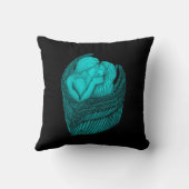 エンジェルキスをするス、ブラックとグリーンデザイン クッション (裏面)