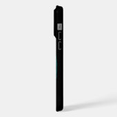 エンジェルキスをするス、ブラックとグリーンデザイン iPhoneケース (左側面)
