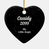 エンジェルキャットグレー虎猫ペット記念館 セラミックオーナメント (裏面)