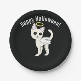 エンジェルキャット ハロウィン Happy Halloween ペーパープレート