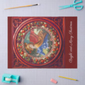 エンジェルギャザリングフラワーレッドフローラクラウンクリスマス 薄葉紙 (クラフト)