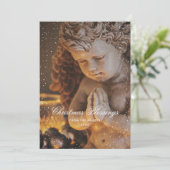 エンジェルクリスチャンクリスマスウィンターホリデーカード シーズンカード (スタンド正面)