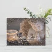 エンジェルクリスチャンクリスマス冬ホリデーカード シーズンカード (スタンド正面)