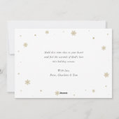 エンジェルクリスチャンクリスマス冬ホリデーカード シーズンカード (裏面)