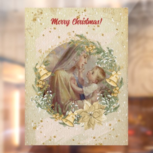 エンジェルクリスマスの母と子 ウィンドウサイン (シート2)