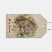エンジェルクリスマスの母と子 ギフトタグ (正面(横))