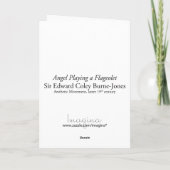 エンジェルクリスマスカード – エドワード・バーン・ジョーンズ シーズンカード (裏面)