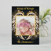 エンジェルクリスマスカード 箔招待状 (立ち正面)