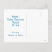 エンジェルクリスマスツリーパーソナライズされたホリデーポストカード シーズンポストカード (裏面)