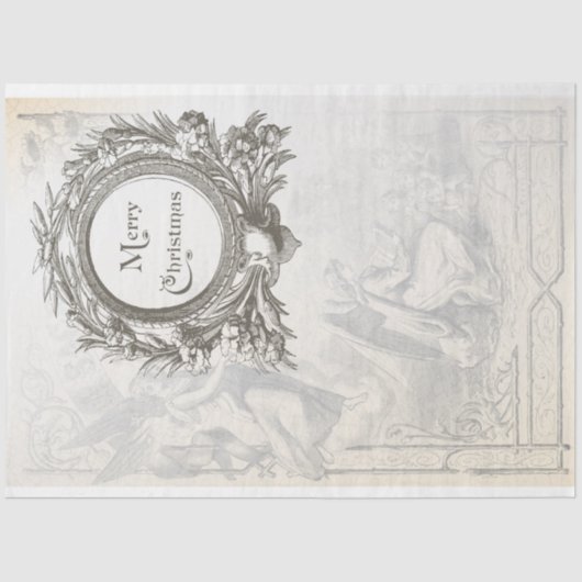 エンジェルクリスマスファニチャーデクページ紙 薄葉紙 (正面)
