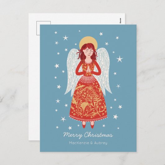 エンジェルクリスマスホリディポストカード シーズンポストカード (正面/裏面)
