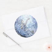 エンジェルクリスマスホリデーギフトラベルステッカー ラウンドシール (封筒)