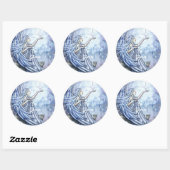 エンジェルクリスマスホリデーギフトラベルステッカー ラウンドシール (シート)