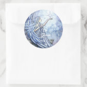 エンジェルクリスマスホリデーギフトラベルステッカー ラウンドシール (バッグ)