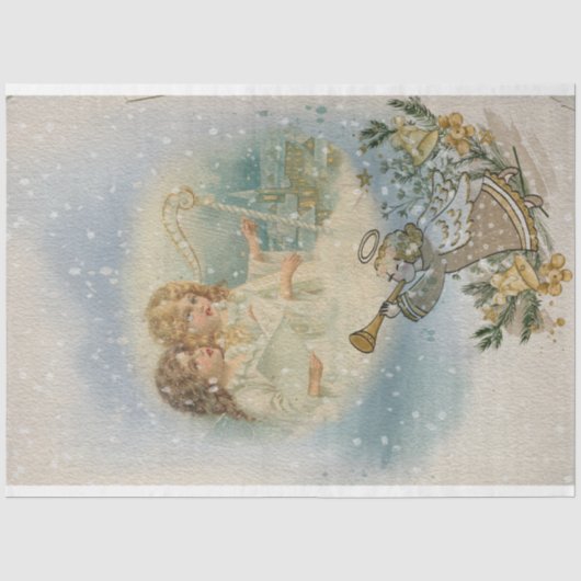 エンジェルクリスマス歌うクリスマスキャロル 薄葉紙 (正面)