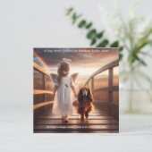 エンジェルクロス虹の橋の同情カードを持つ犬 カード (スタンド正面)