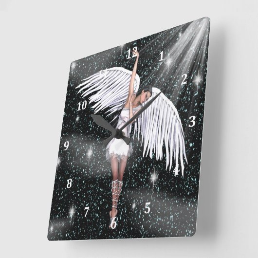 エンジェルクロック スクエア壁時計 (傾斜)