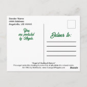 エンジェルグリーンヒーリング自然ウォーターカラーアートノート ポストカード (裏面)