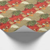 エンジェルケルビクリスマスツリー雪 ラッピングペーパー (角)