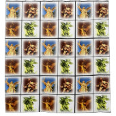 エンジェルコラージュプリントシャワーカーテン シャワーカーテン (正面)