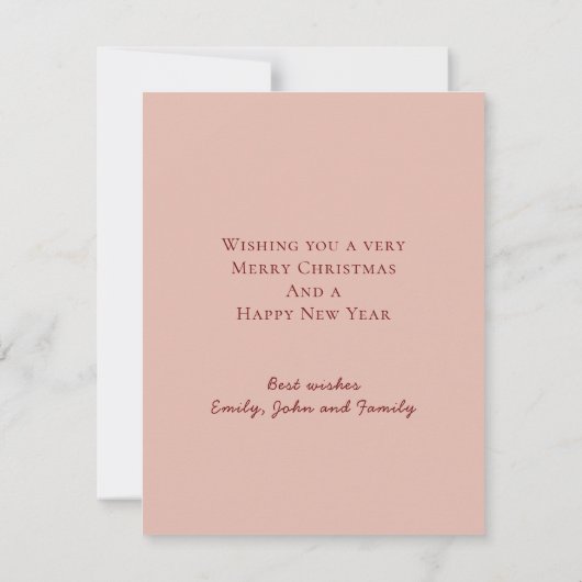 エンジェルコンテンポラリージョイラブピースクリスマス シーズンカード (裏面)