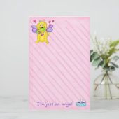 エンジェルゴールデンイエロードッグ靴付き 便箋 (スタンド正面)