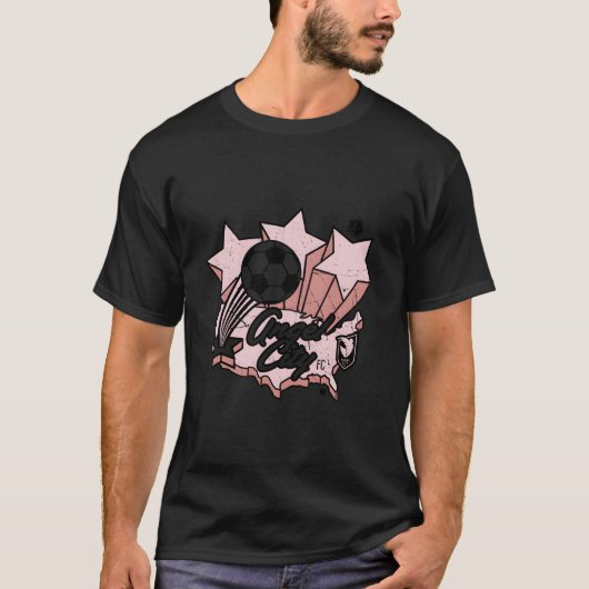 エンジェルシティーFCマップ NWSLサッカー Tシャツ (正面)
