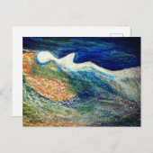 エンジェルシルエット抽象芸術アートポストカード ポストカード (正面/裏面)