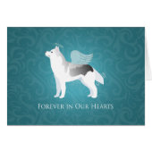エンジェルシルバーグレーシベリアハスキーのペットの同情カード (正面横)