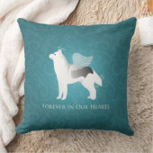 エンジェルシルバーシベリアのハスキードッグメモリアル クッション (ブランケット)