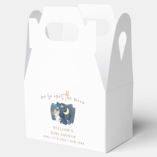 エンジェルシンプルムーンスターベビーシャワー フェイバーボックス (オープン)