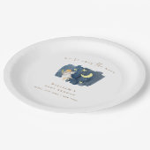 エンジェルシンプルムーンスターベビーシャワー ペーパープレート (アングル)