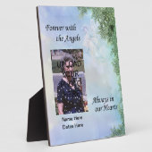 エンジェルスの額で永遠に記念カスタマイズ-  フォトプラーク (側面)