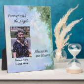 エンジェルスの額で永遠に記念カスタマイズ-  フォトプラーク (側面)