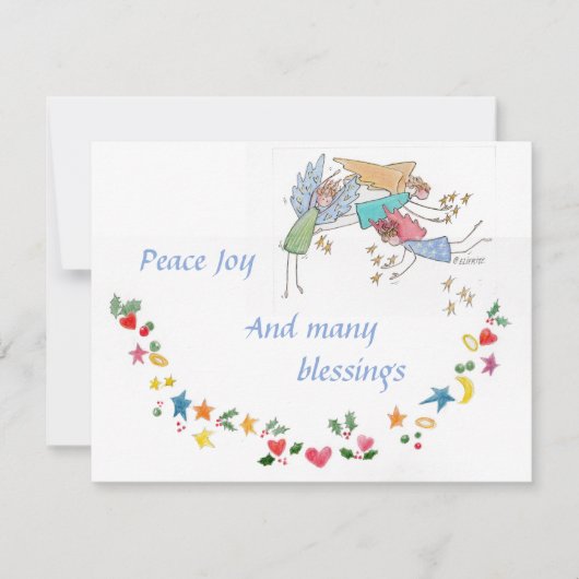 エンジェルスウィッシュユーピース喜びと多くの恵み達 シーズンカード (正面)