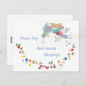 エンジェルスウィッシュユーピース喜びと多くの恵み達 シーズンカード (正面/裏面)