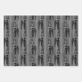 エンジェルスケルトンクリスマスラッピング紙 ラッピングペーパーシート (正面3)