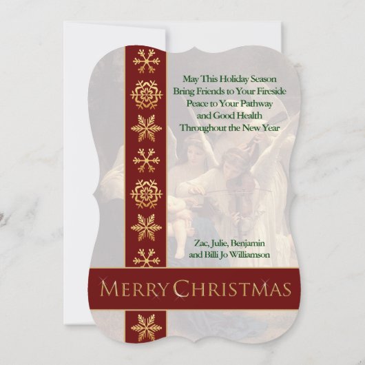 エンジェルスセレナードマリーヴィンテージクリスマスファンシーカット シーズンカード (裏面)