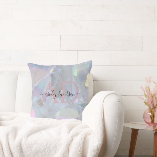 エンジェルスタイリッシュオーラクォーツモノグラムクリスタルピロー クッション (ソファ)