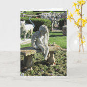 エンジェルスタチュオンベンチ感動的引用文カード カード (黄色い花)