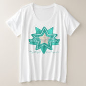 エンジェルスター追加ベビース妊婦のキャンaqua mint t プラスサイズTシャツ (デザイン正面)