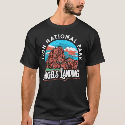 エンジェルスランディング　ザイオン国立公園　ヴィンテージ Tシャツ (正面)