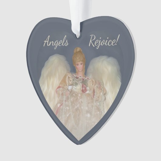 エンジェルスレジョイス伝統的ブルーホリデイ オーナメント (正面)