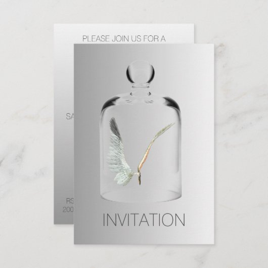 エンジェルスープリーズ誕生日クラブパーティーVIP招待状 招待状 (正面/裏面)