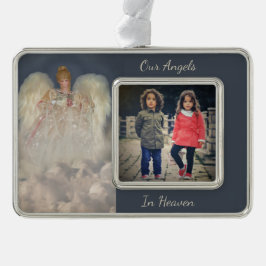 エンジェルス天国伝統的メモリアル シルバープレートフレームオーナメント