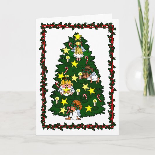エンジェルス飾ズクリスマスツリーホリデーカード シーズンカード (正面)