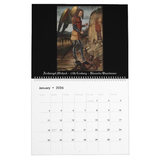 エンジェルス・バイ・ザ・マスターズ第8巻 カレンダー (1月 2026)