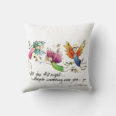 エンジェルズが私の乳児の水色を見る クッション (裏面)