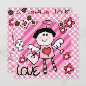 エンジェルズアンドデビルズ誕生日招待状 招待状 (正面/裏面)